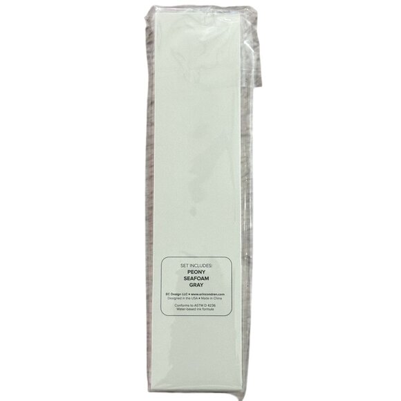 Erin Condren Colorful Dual-Tip Markers Set of 3 Peony Pink Seafoam Green Gray - Picture 2 of 2